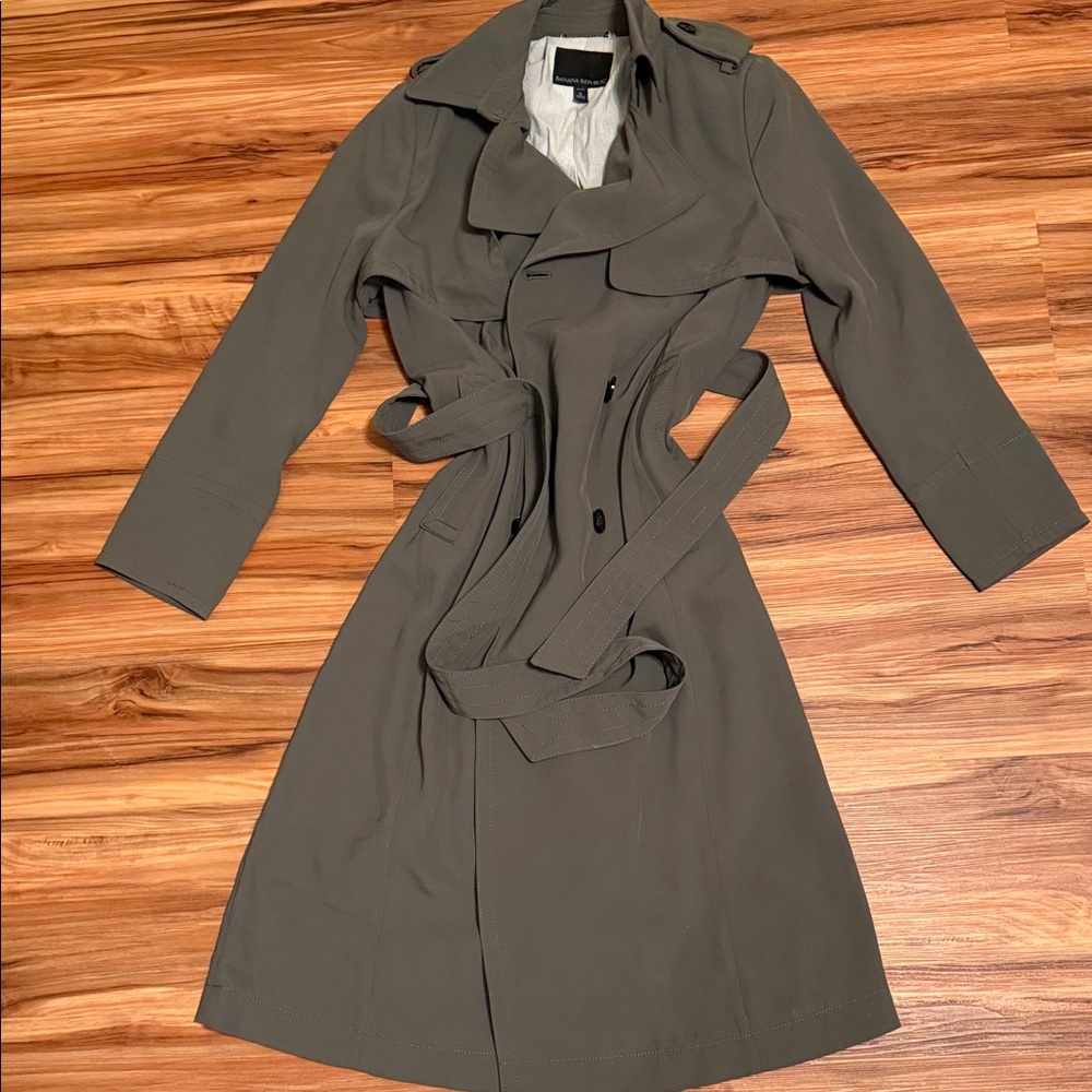 Banana Republic Olive Trench Coat